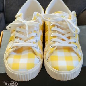 Gola Sneakers For J.Crew in Yellow and White Checkered